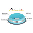 Kit 2 Comedouros Inox Prestige Azul 210ml - Resistente e Antiderrapante