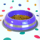 Kit 2 Comedouros Inox Prestige Roxo 210ml - Antiderrapante e Durável