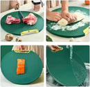 Tábua de Corte Redonda Antiderrapante Verde para Churrasc...