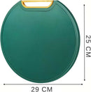 Tábua de Corte Redonda Antiderrapante Verde para Churrasc...