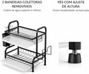 Escorredor De Pratos Louça Bancada Secador Aço Inox Porta...