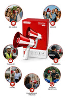 Megafone Mlb-001 20w Gravação 30m Cor Vermelho