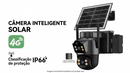 Câmera solar 4G ao ar livre, bateria embutida, lente dupl...