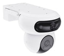 Câmera De Segurança Wifi H90 Dual 2k+ 4mp+4mp Pt 360° Branco