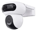 Câmera De Segurança Wifi H90 Dual 2k+ 4mp+4mp Pt 360° Branco