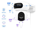 Câmera De Segurança Wifi H90 Dual 2k+ 4mp+4mp Pt 360° Branco