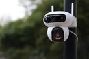Câmera De Segurança Wifi H90 Dual 2k+ 4mp+4mp Pt 360° Branco