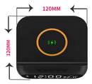 Despertador Digital com Carregador Sem Fio 15W Relógio com Temperatura Alarme Duplo e USB Preto