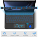 Capa com Teclado Magnético para Samsung Galaxy Tab S9 S8 S7 11 Polegadas com Trackpad e Teclas Retroiluminadas