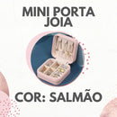 Porta Jóias Viagem Couro Estojo Maquiagem Portátil
