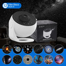 Transforme Qualquer Quarto em um Planetário Mágico - 12 Galáxias Diferentes Que Giram 360° no Teto e Paredes!