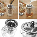 Bule de Vidro com Infusor Inox  Vidrali™ 700ml Chaleira para Chá Ervas Café Mesa Posta Resistente Fácil Limpar Uso Diári