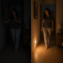 LumiSense™ Luminária LED Sensor de Presença Sem Fio Recarregável