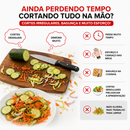 O fatiador 6 em 1 que economiza tempo na cozinha e deixa suas receitas mais bonitas.