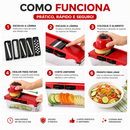 O fatiador 6 em 1 que economiza tempo na cozinha e deixa suas receitas mais bonitas.