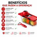 O fatiador 6 em 1 que economiza tempo na cozinha e deixa suas receitas mais bonitas.