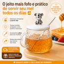 O pote de mel mais fofo da sua cozinha — funcional, delicado e perfeito para deixar sua mesa mais sofisticada.