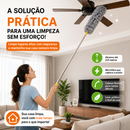 Limpe locais altos e difíceis sem esforço com o espanador telescópico que alcança até 2,8 metros.