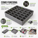 Transforme gavetas bagunçadas em um espaço organizado, prático e funcional em poucos segundos.