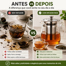 Bule de Vidro com Infusor Inox  Vidrali™ 700ml Chaleira para Chá Ervas Café Mesa Posta Resistente Fácil Limpar Uso Diári
