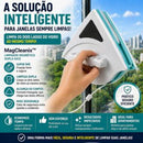 Vidros brilhando dos dois lados com um único movimento.