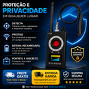 Detector de Câmeras Ocultas, Sinais RF e Rastreadores Magnéticos PrivacyScan Pro K18™